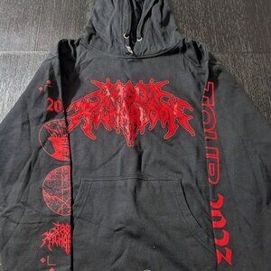 5# Jason Richardsonb Black pullover hoodie with multi-color ink print 2023